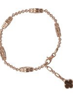 Браслет из золота c тигровым глазом и перламутром