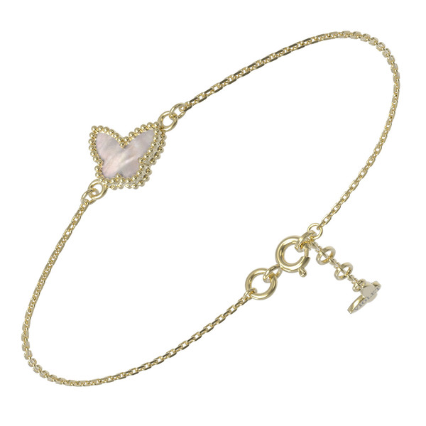 Браслет из лимонного золота 585 пробы c перламутром