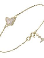 Браслет из лимонного золота c перламутром