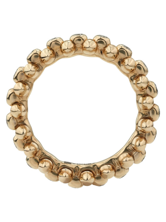 Кольцо из красного золота 585 пробы c бриллиантами