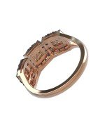 Кольцо из золота c бриллиантами и сапфиром