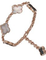 Браслет из золота c ониксом и перламутром