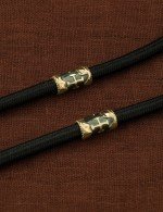 Шнурок шёлковый из зелёного золота c шёлковым шнурком