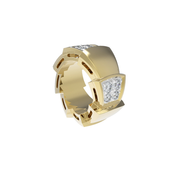 Подвеска из лимонного золота 585 пробы c бриллиантами