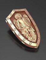 Образок из золота c деревом груши