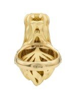 Кольцо из лимонного золота c бриллиантами