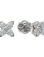 Серьги из белого золота c бриллиантами