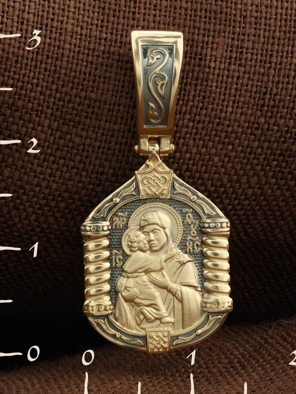 Образок из лимонного золота 585 пробы