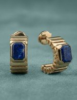 Серьги из золота c лазуритом