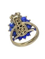 Кольцо из лимонного золота c эмалью и лазуритом