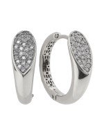 Серьги из белого золота c бриллиантами