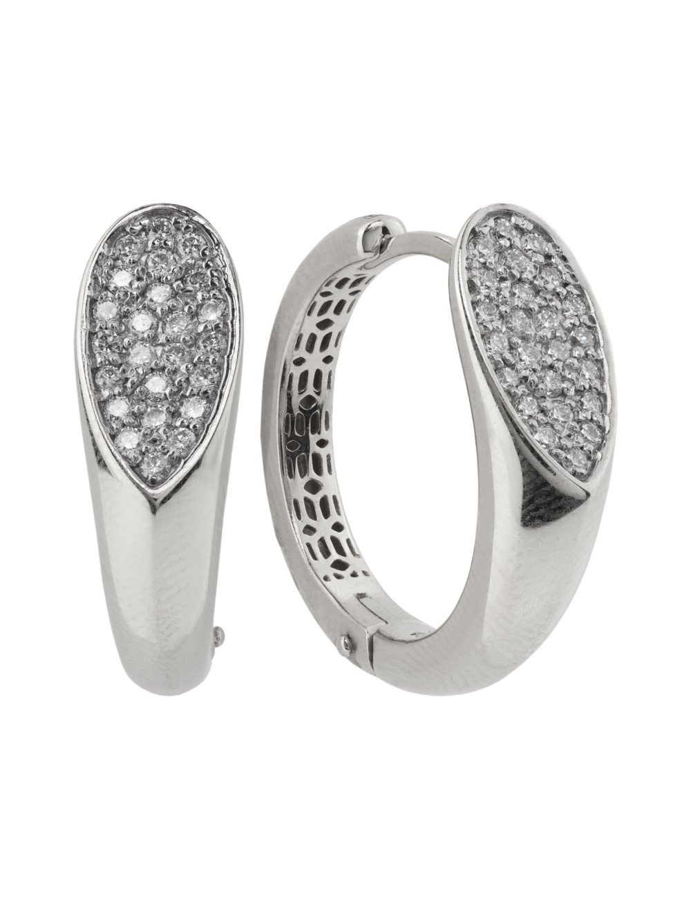 Серьги из белого золота c бриллиантами