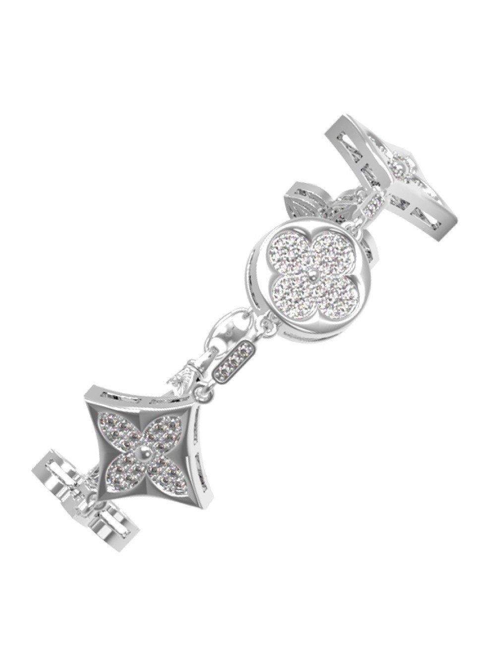 Браслет из белого золота c бриллиантами