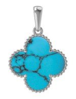 Подвеска из белого золота c бирюзой