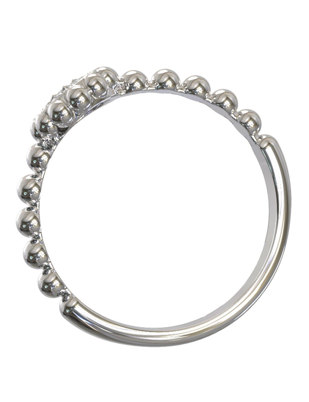 Кольцо из белого золота c бриллиантами