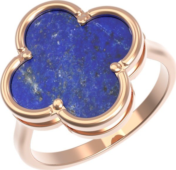 Кольцо из золота c лазуритом