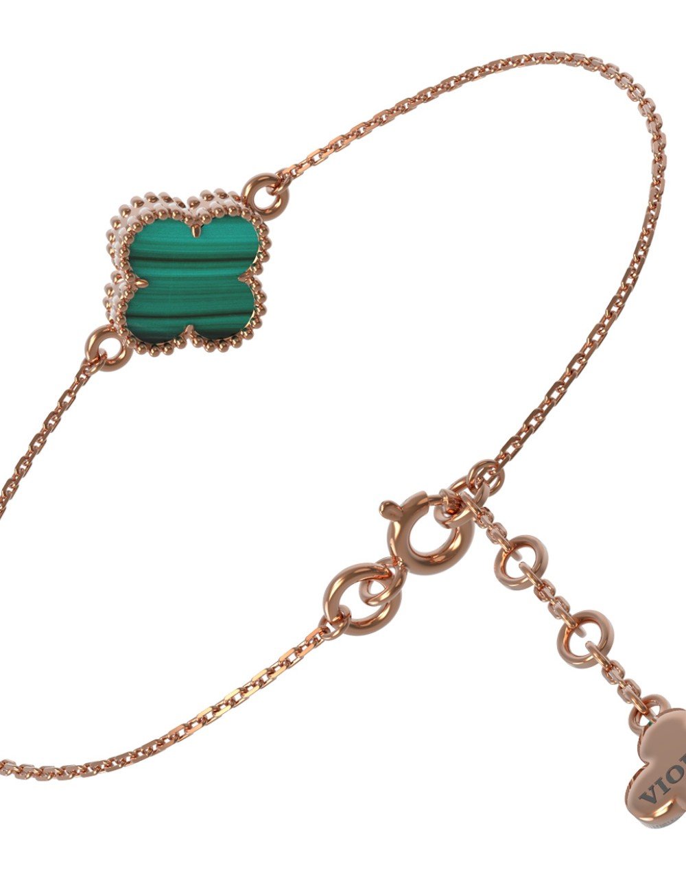 Браслет из золота c малахитом