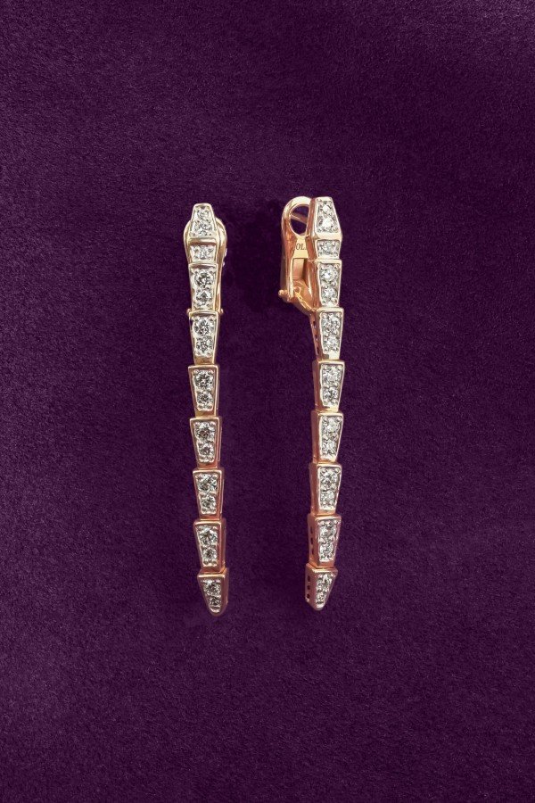 Серьги из золота c бриллиантами