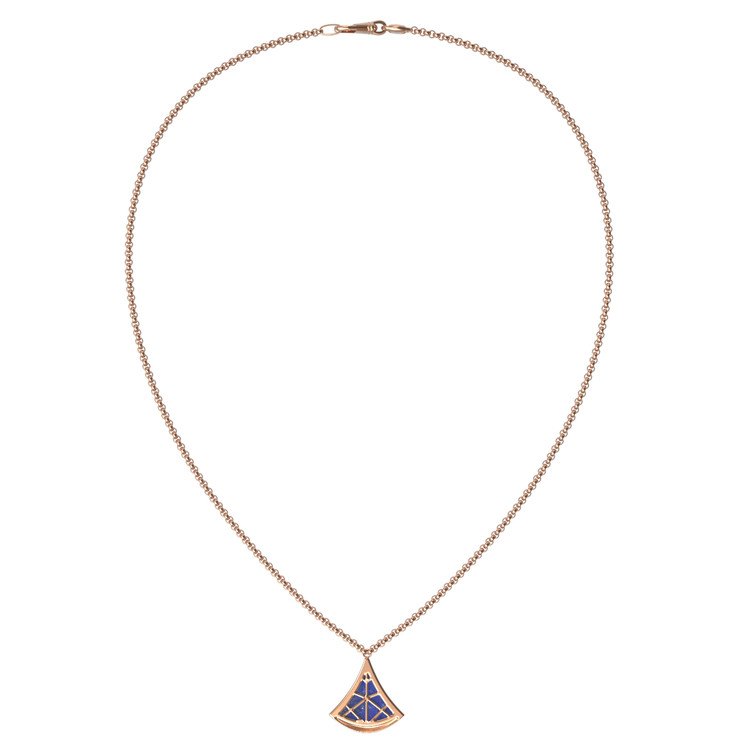 Колье из красного золота 585 пробы c лазуритом