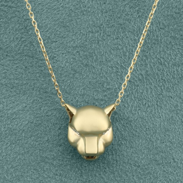 Колье из лимонного золота 585 пробы c бриллиантами