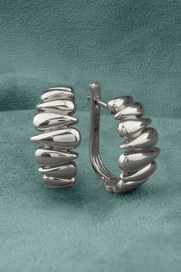 Серьги из белого золота