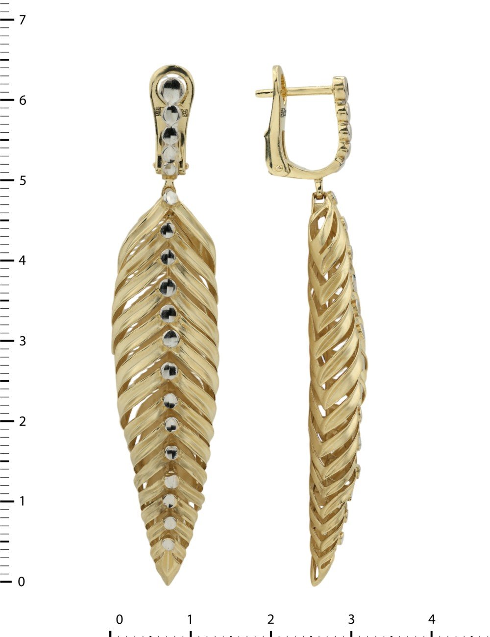 Серьги из лимонного золота