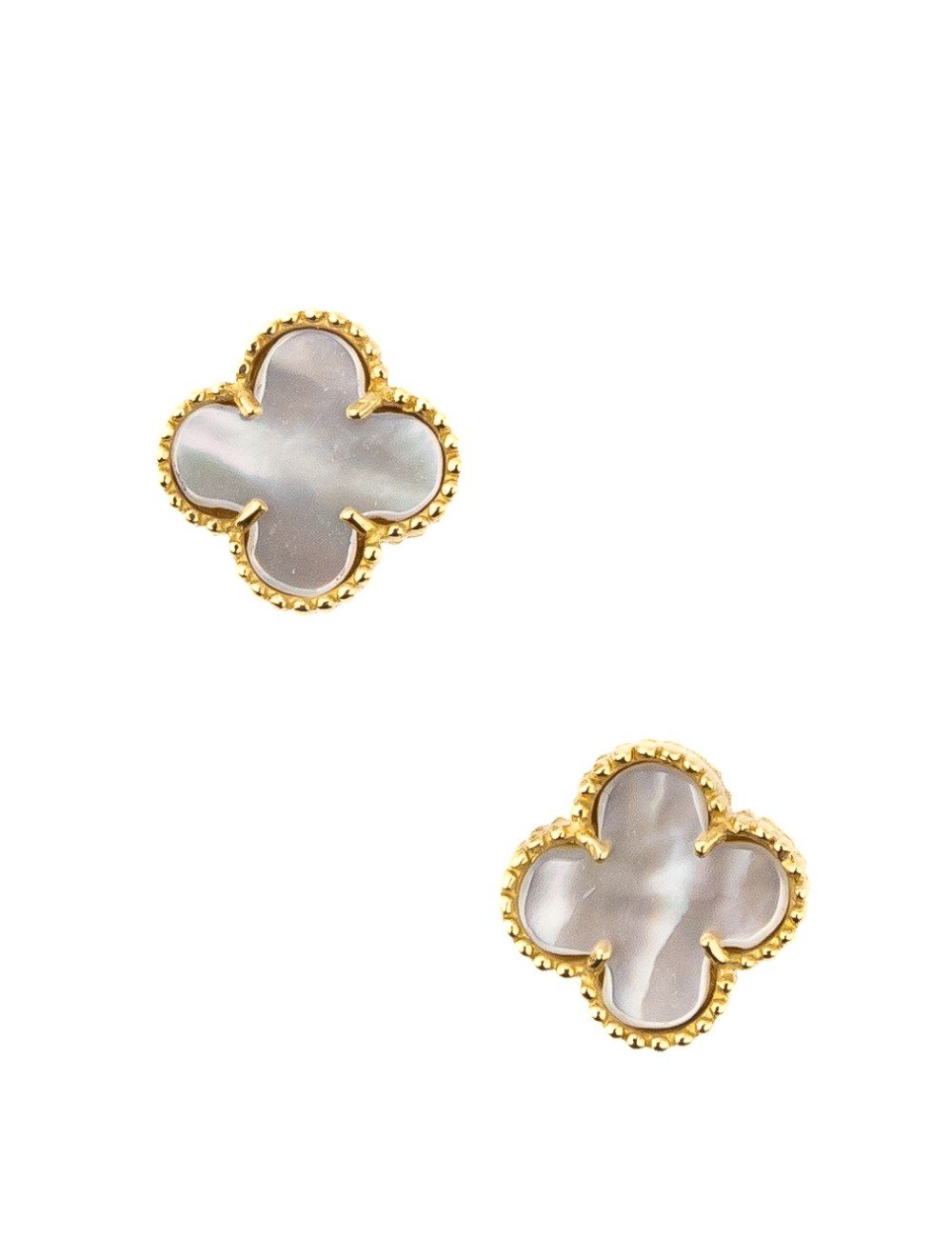 Серьги из лимонного золота c перламутром