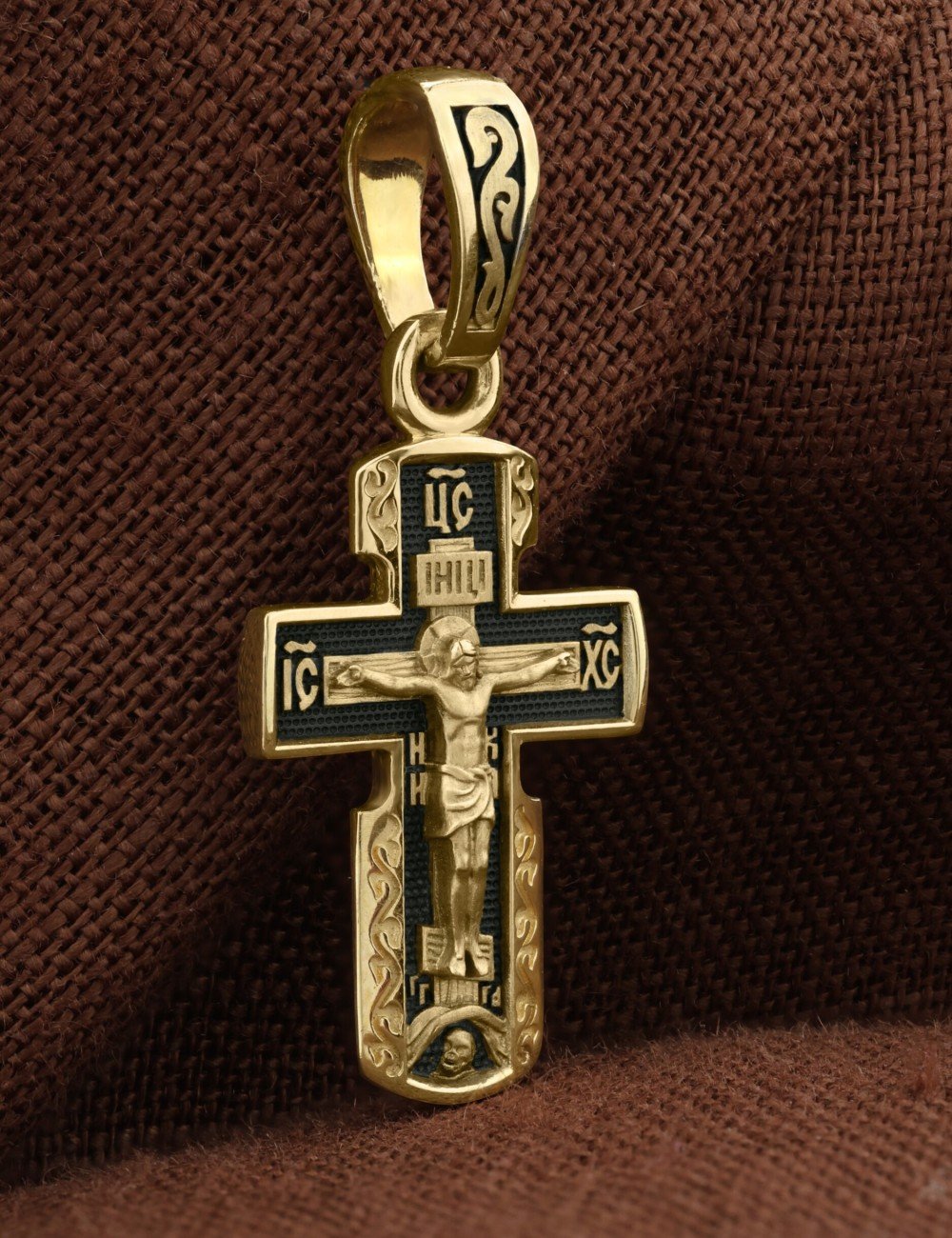Крест из лимонного золота