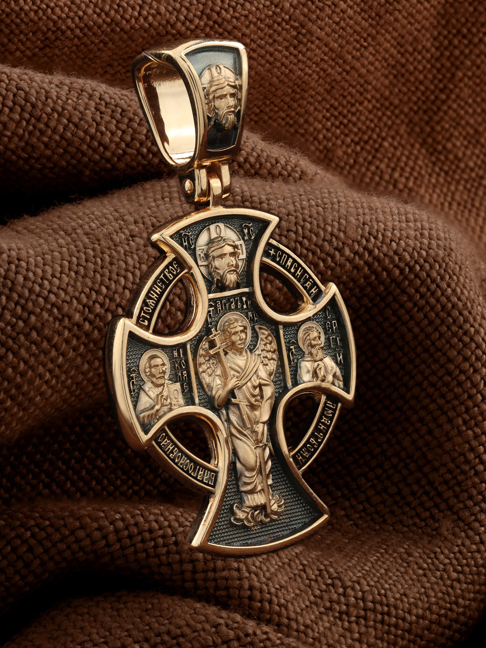 Крест из красного золота 585 пробы