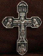 Крест из белого золота