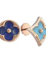 Серьги из золота c бирюзой и лазуритом