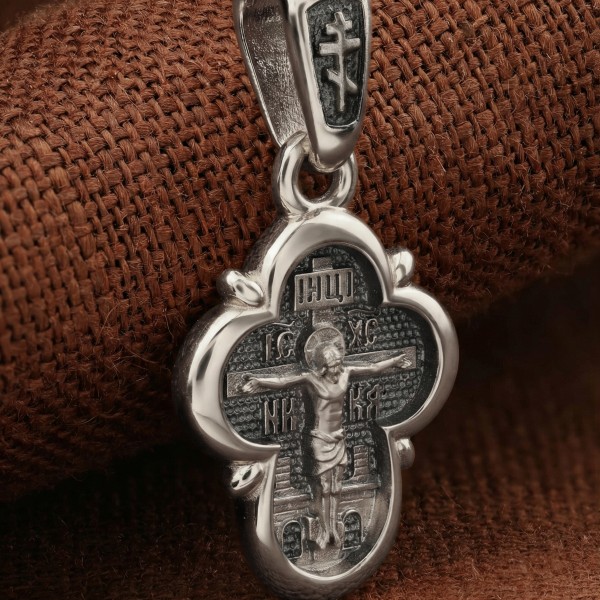 Крест из белого золота 585 пробы