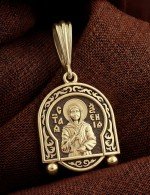 Образок из лимонного золота 585 пробы