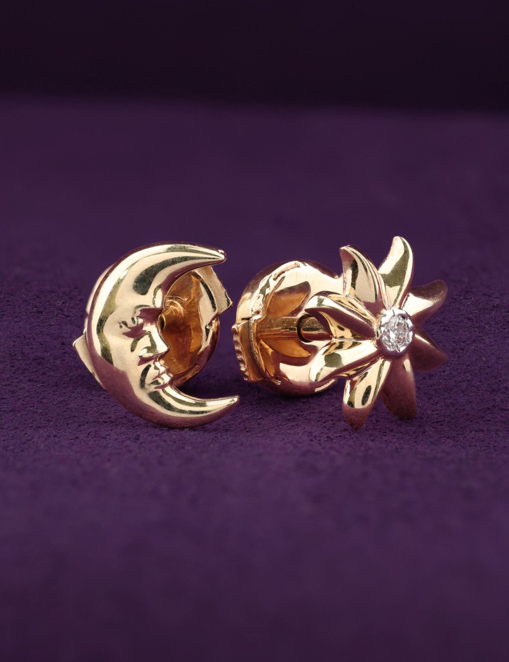 Серьги из золота c бриллиантами