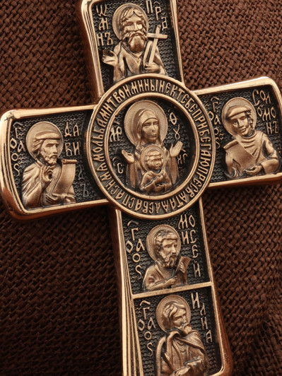 Крест из красного золота 585 пробы