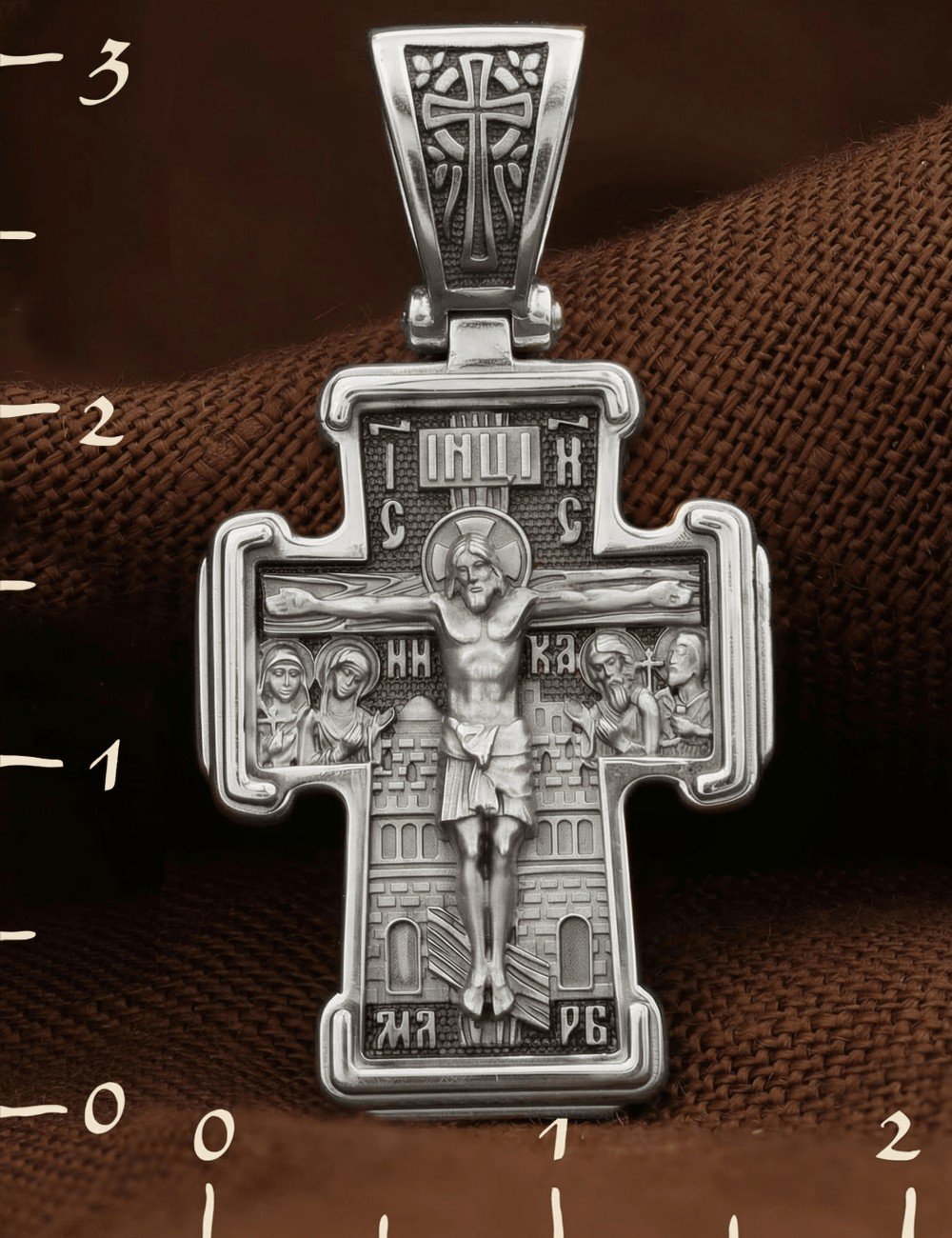 Крест из белого золота