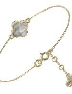 Браслет из лимонного золота c перламутром