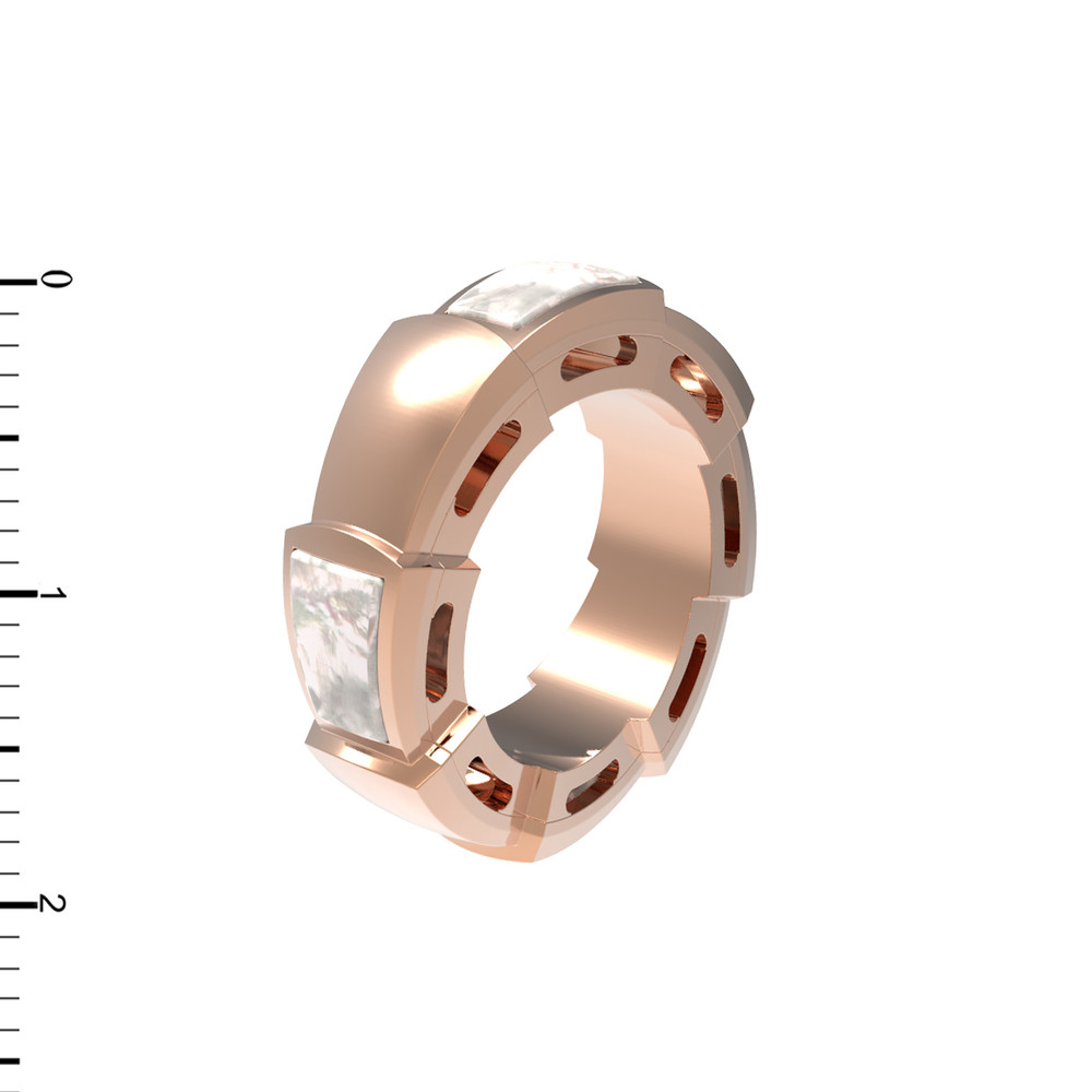 Подвеска из красного золота 585 пробы c перламутром