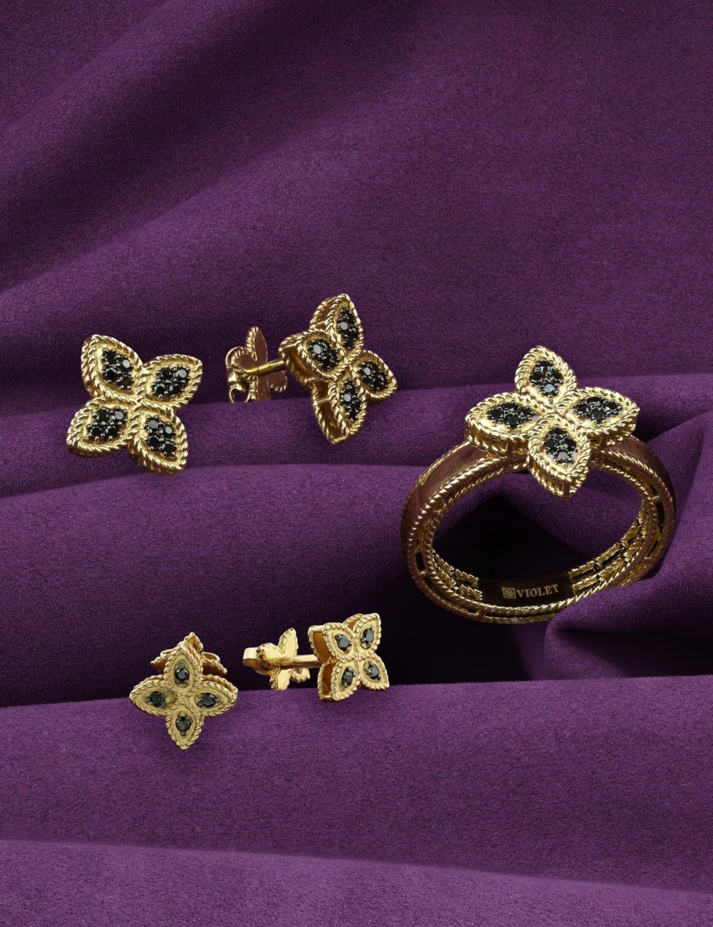 Серьги из лимонного золота c бриллиантами