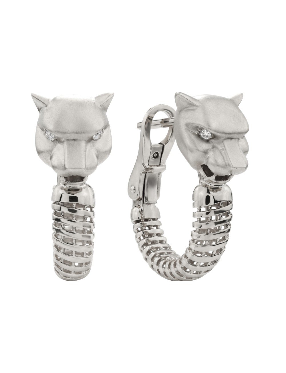 Серьги из белого золота c бриллиантами