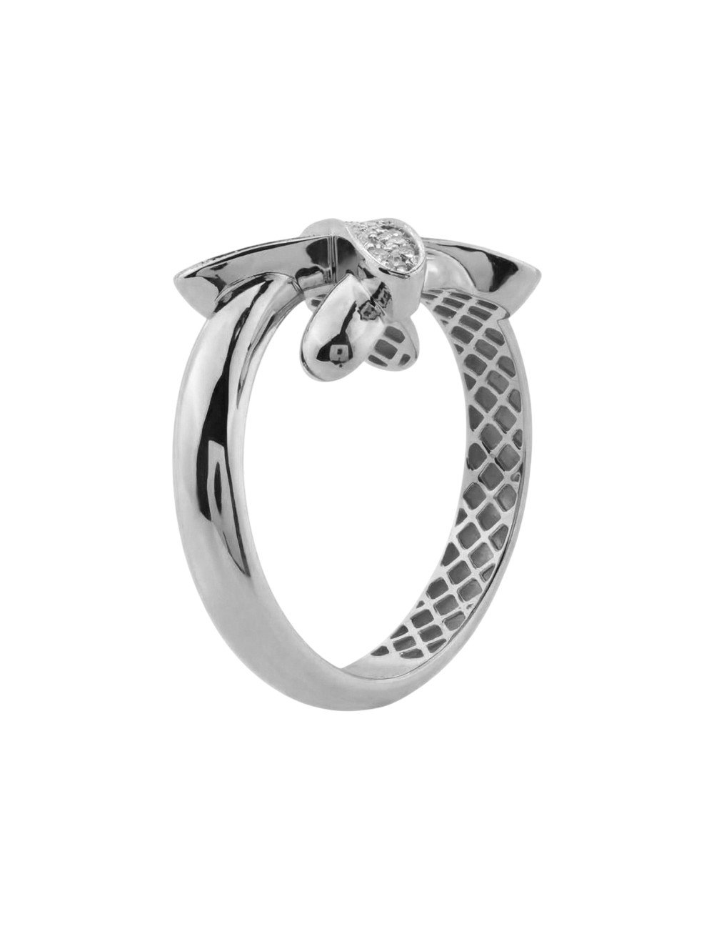 Кольцо из белого золота c бриллиантами