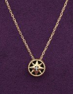 Колье из лимонного золота c бриллиантами и ониксом