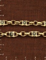 Цепь из лимонного золота c эмалью