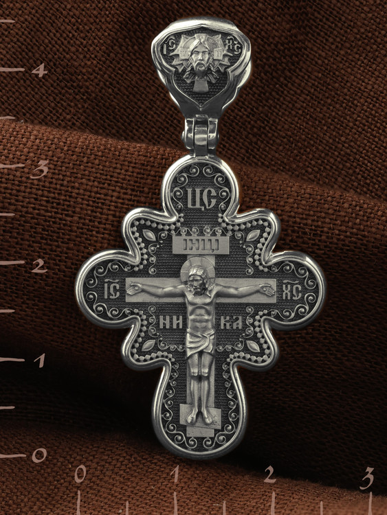 Крест из белого золота 585 пробы