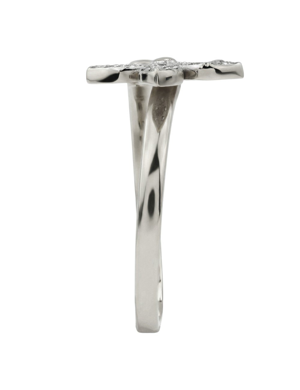 Кольцо из белого золота c бриллиантами