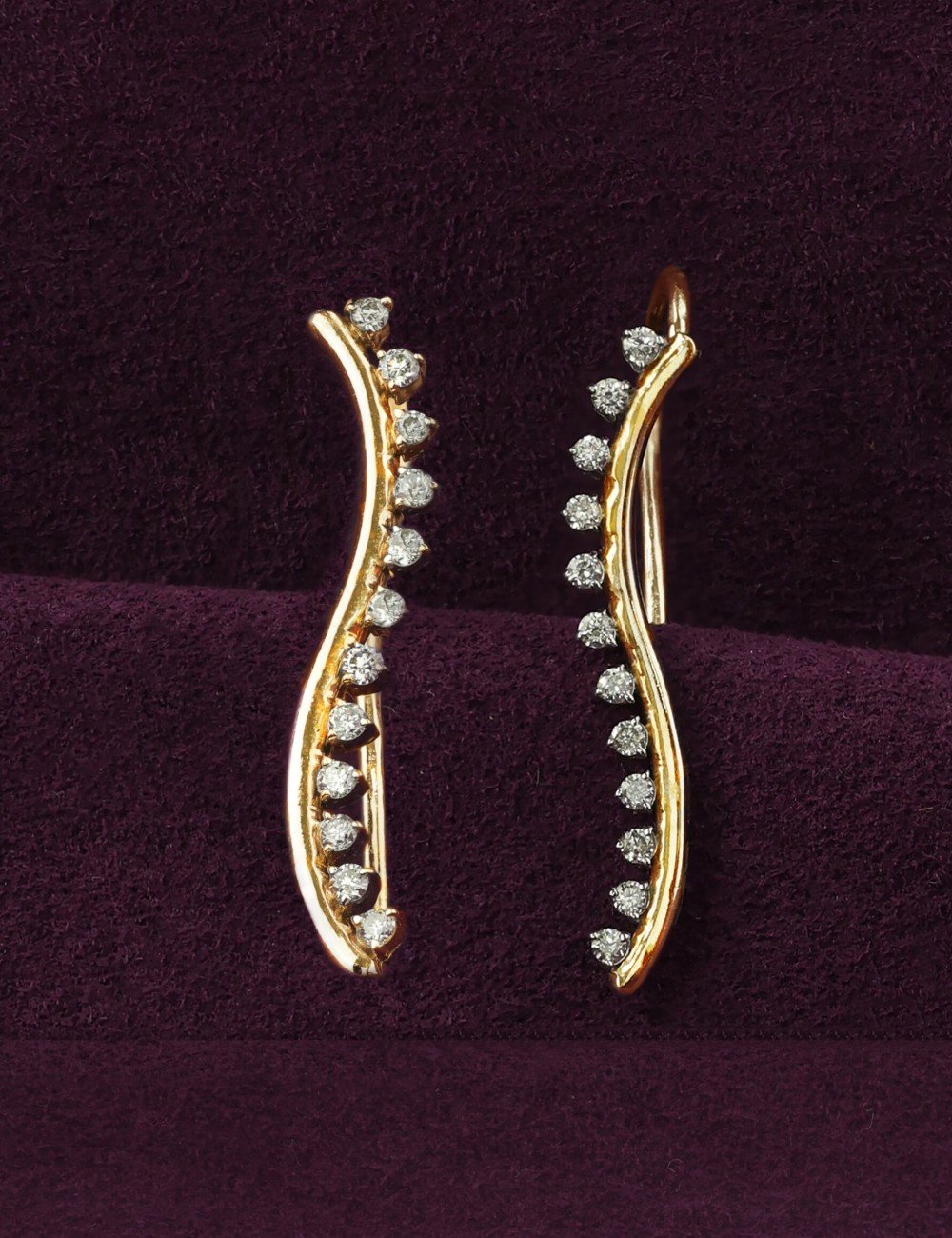 Серьги из золота c бриллиантами