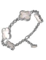 Браслет из белого золота c перламутром