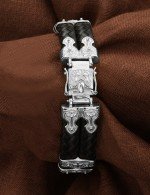 Браслет из белого золота c шнурком