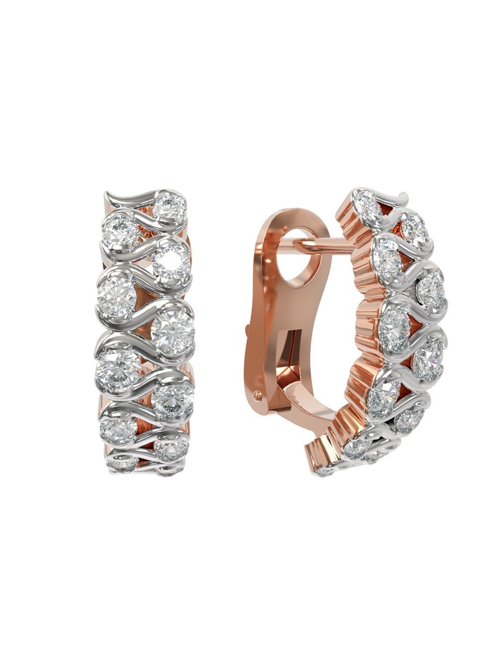 Серьги из золота c бриллиантами