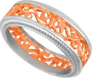 Кольцо обр. сложное из красного золота 585 пробы